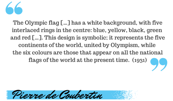 Origin of the design of the Olympic rings by Pierre de Coubertin. 12-Point SignWorks